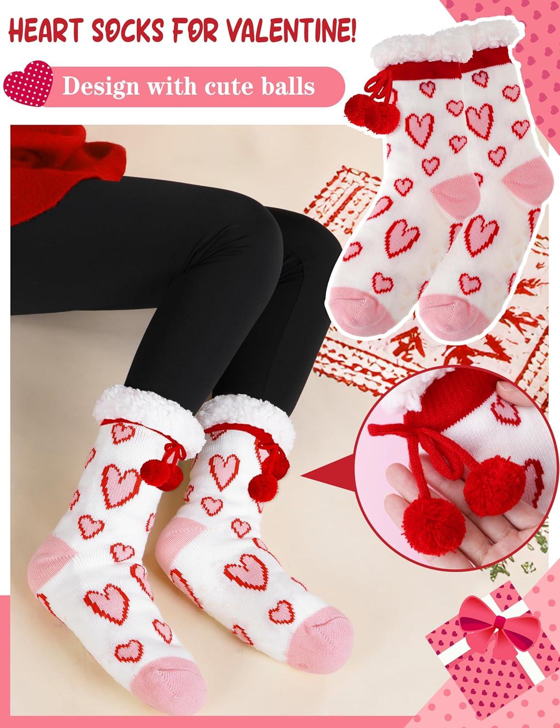 imageMOGGEI Womens Slipper Fuzzy Grips Socks Warm Fluffy Winter Thick Thermal Cozy Plush SocksWhite