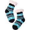 imageMOGGEI Girls Slipper Fuzzy Socks Kids Boys Fluffy Fleece Lined Warm Plush Sherpa Winter Child Home SocksBlue