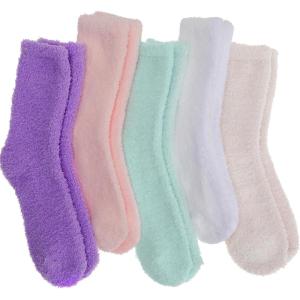 Fuzzy Socks Fluffy Thick Warm Winter Soft Cozy Plush Sleep Home Fleece Cabin Soft House Socks for Women Men(Light Colors)